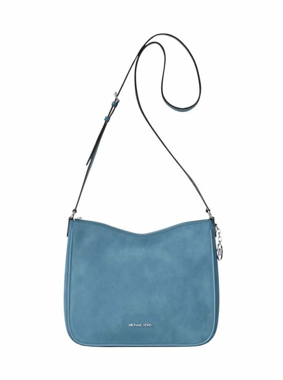 Nayla Medium Suede Messenger Bag in DENIM - Sale
